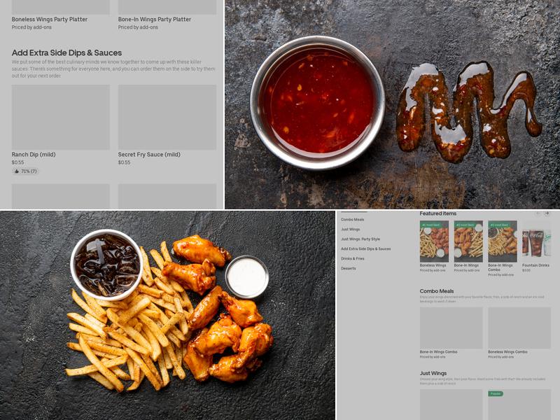 It's Just Wings Menu