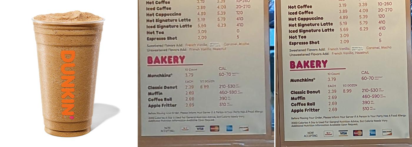 Dunkin' Menu