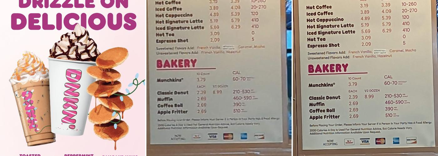 Dunkin' Menu