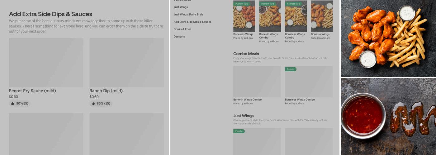 It's Just Wings Menu