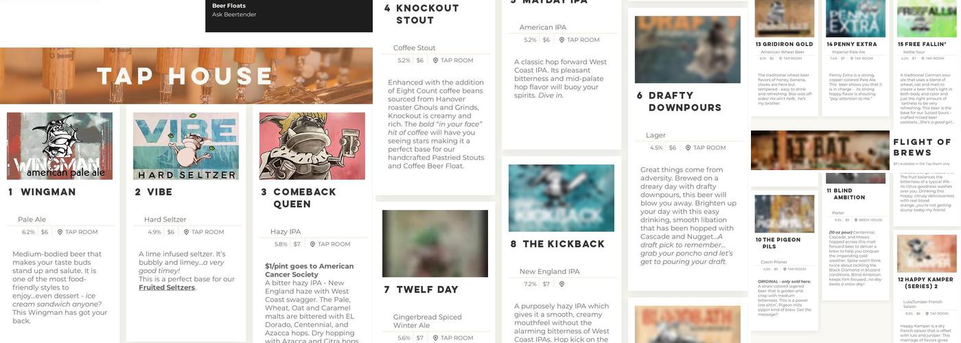 Fat Bat Brewing Company, LLC Menu