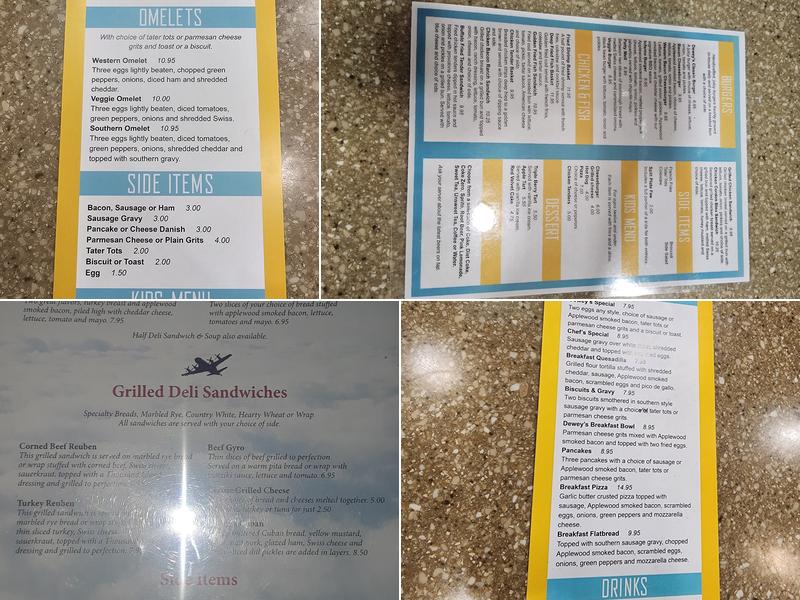 Dewey's Menu