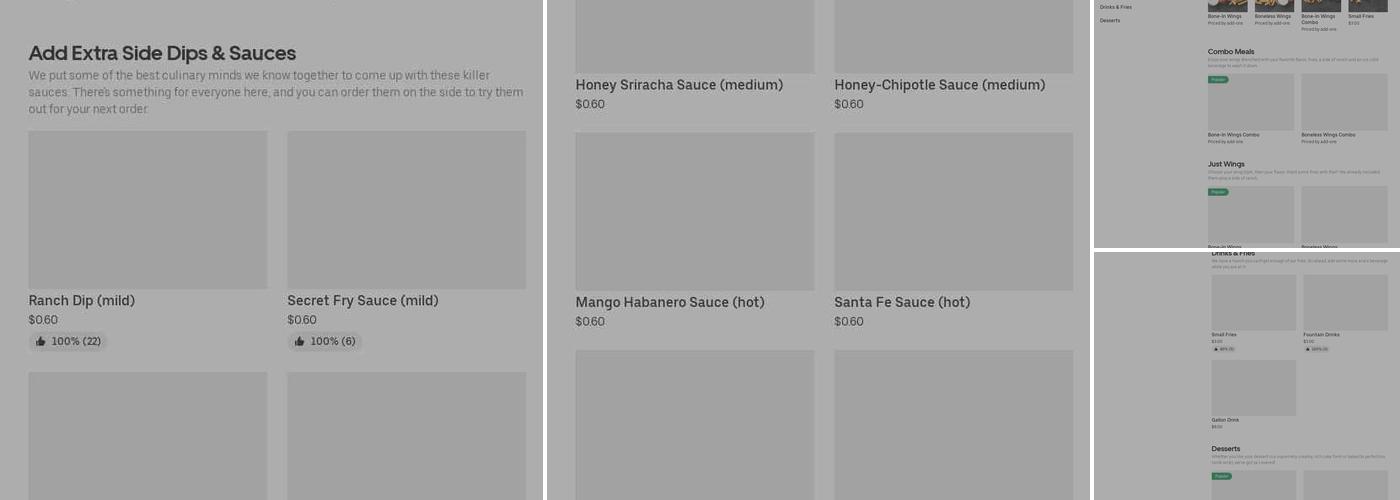 It's Just Wings Menu