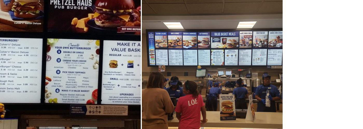 Culver’s Menu