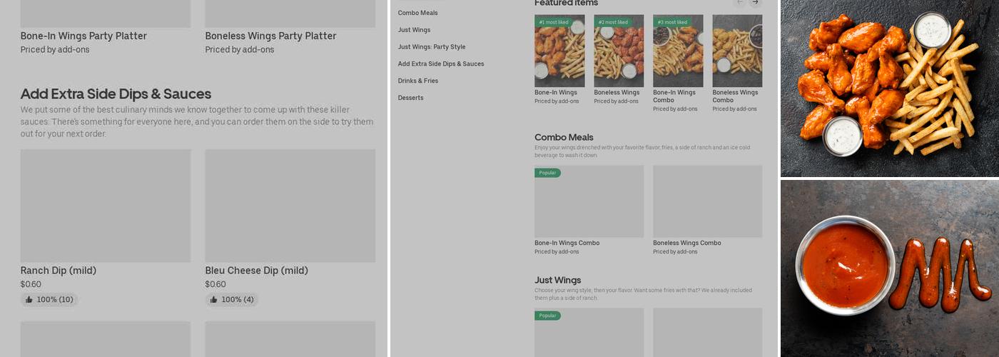 It's Just Wings Menu