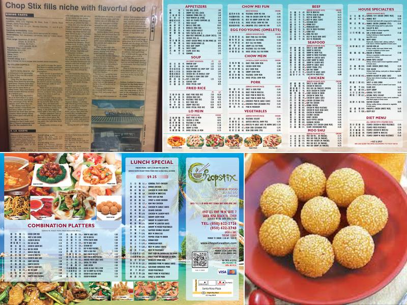 Chopstix Menu