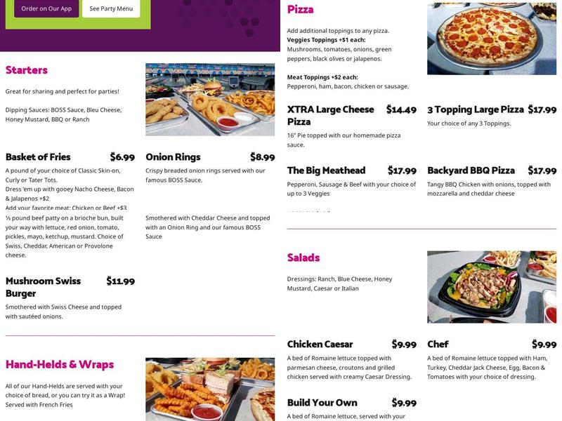Pin Chasers Menu