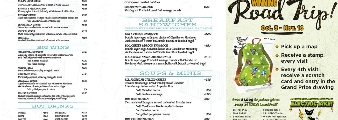 Shelby's Menu