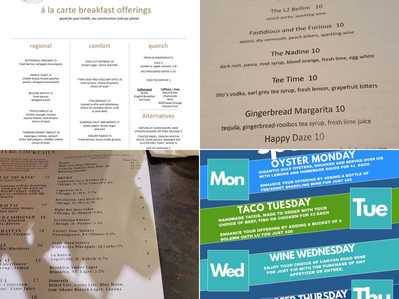 Level Two Restaurant Menu