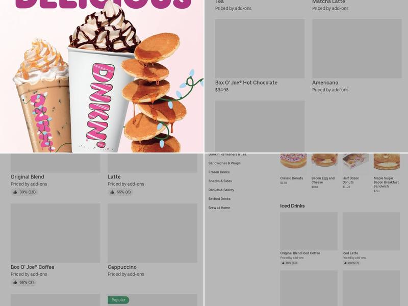 Dunkin' Menu
