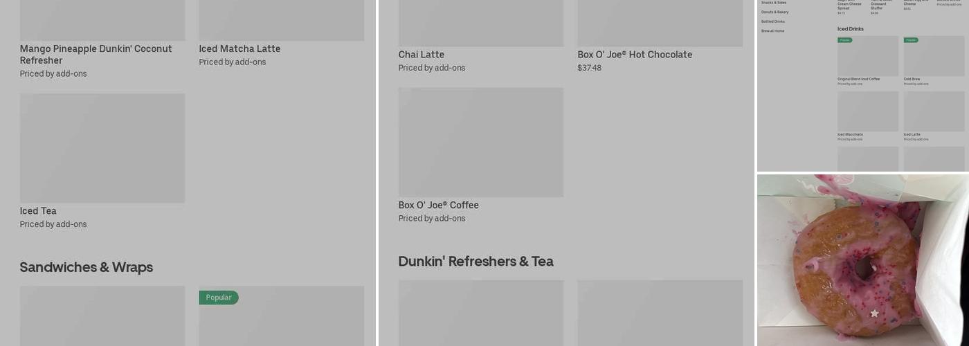 Dunkin' Menu