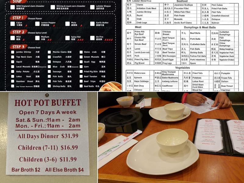 Hot Pot Buffet Menu