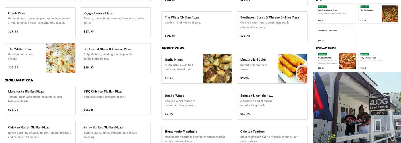 The Log by Ramunto's Menu