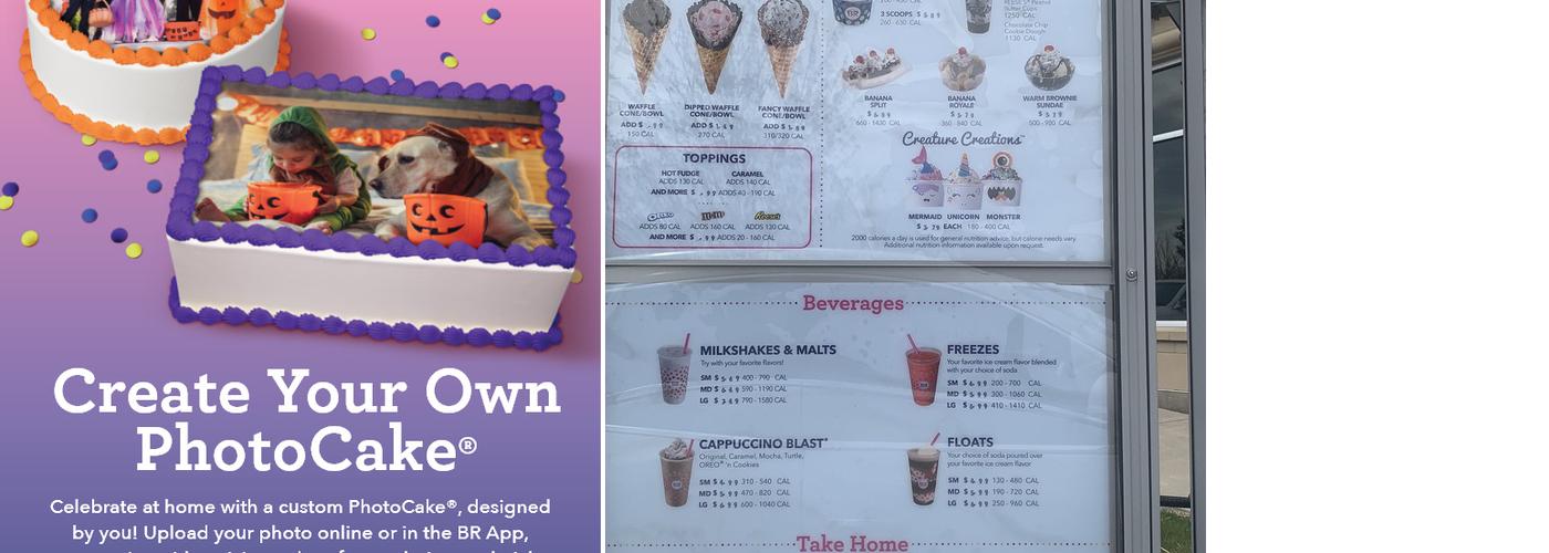 Baskin-Robbins Menu