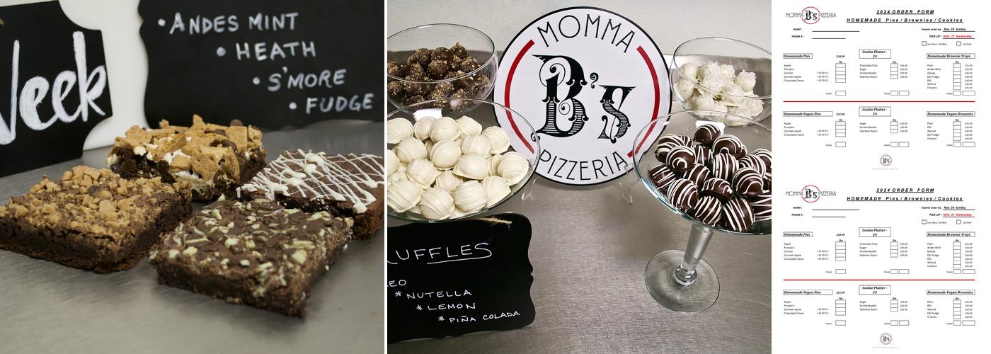 Momma B's Pizzeria Menu