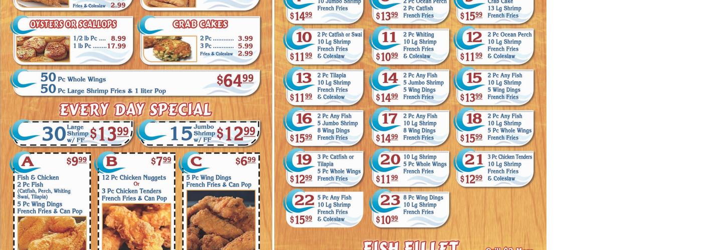 Ocean Waves Restaurant Menu