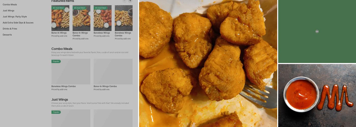 It's Just Wings Menu