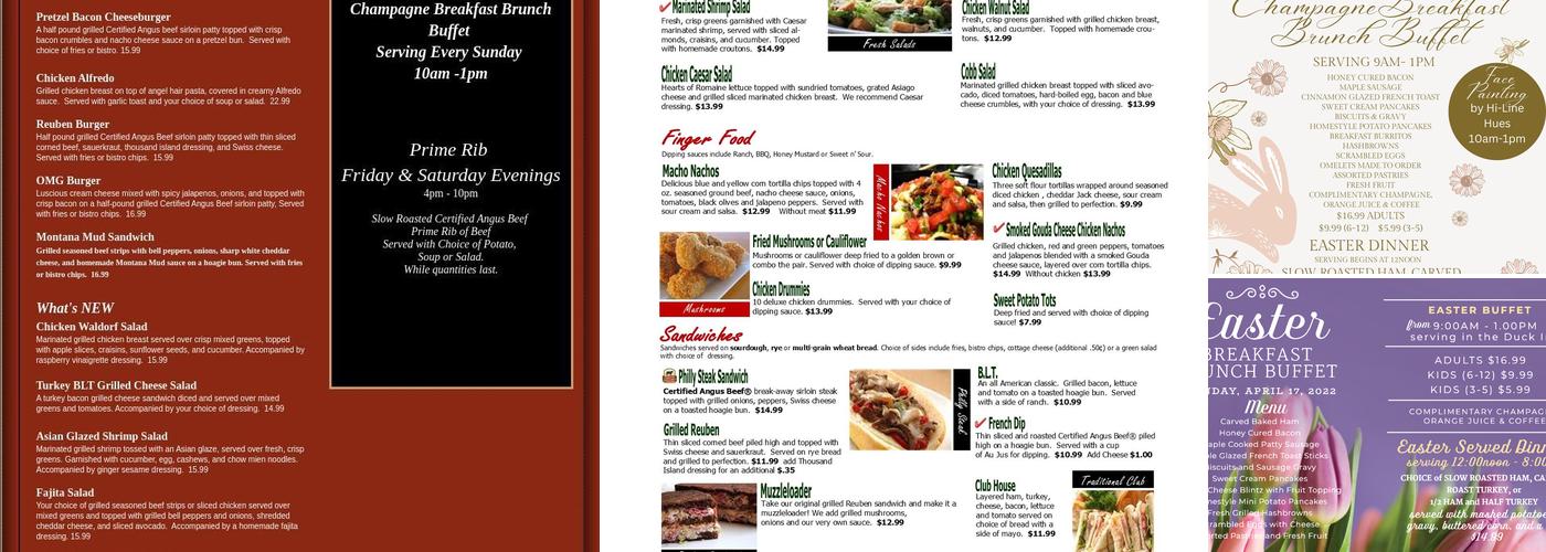 Duck Inn Menu