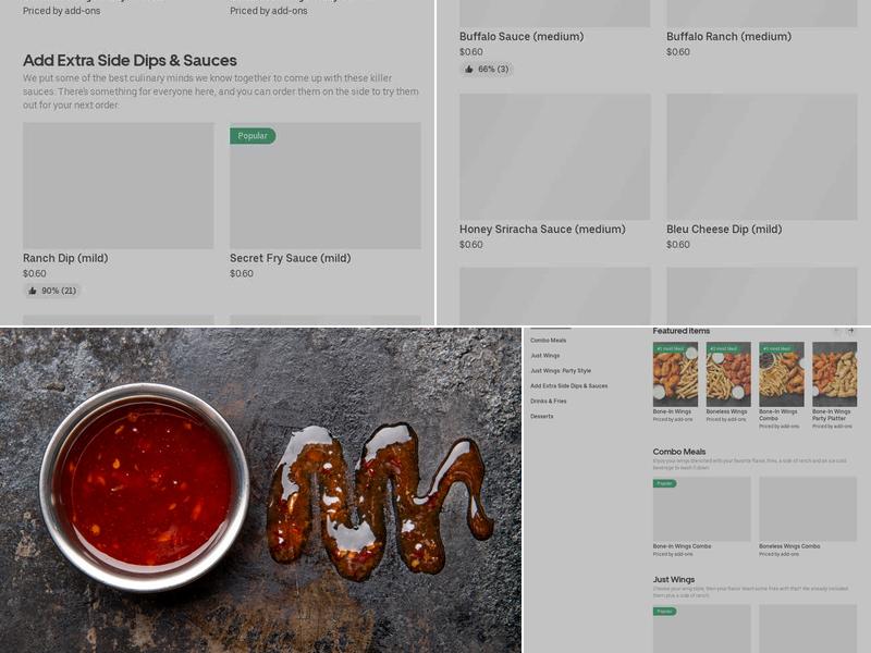 It's Just Wings Menu