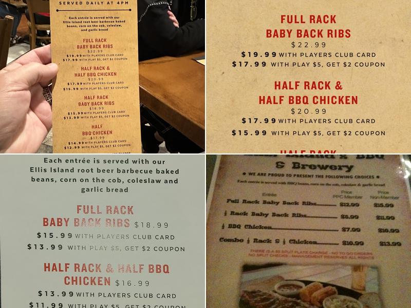 Ellis Island Barbecue Menu