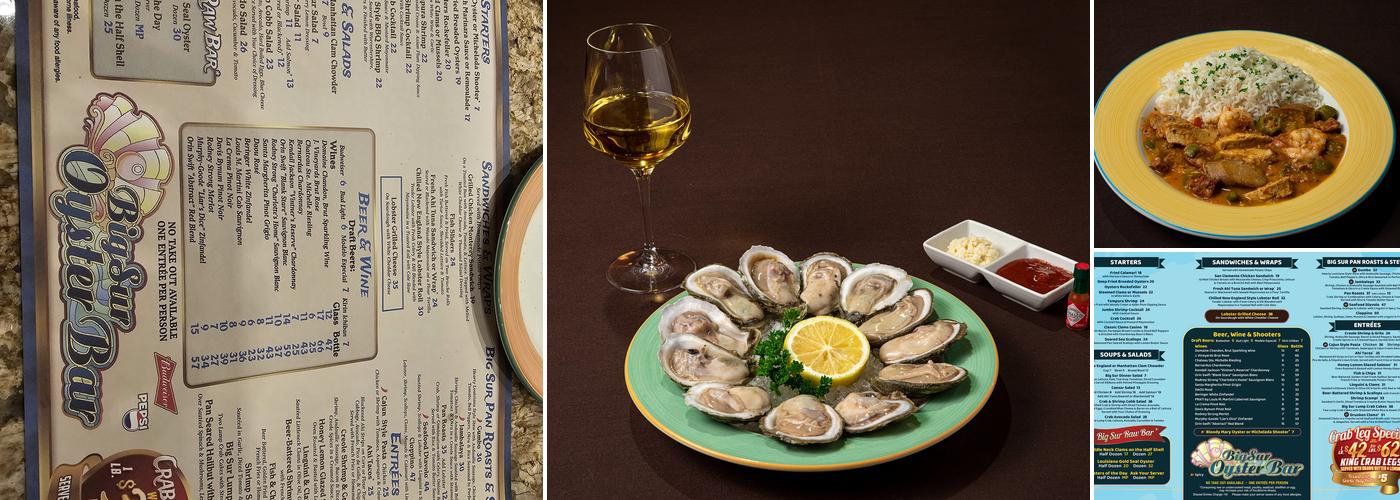 Big Sur Oyster Bar Menu