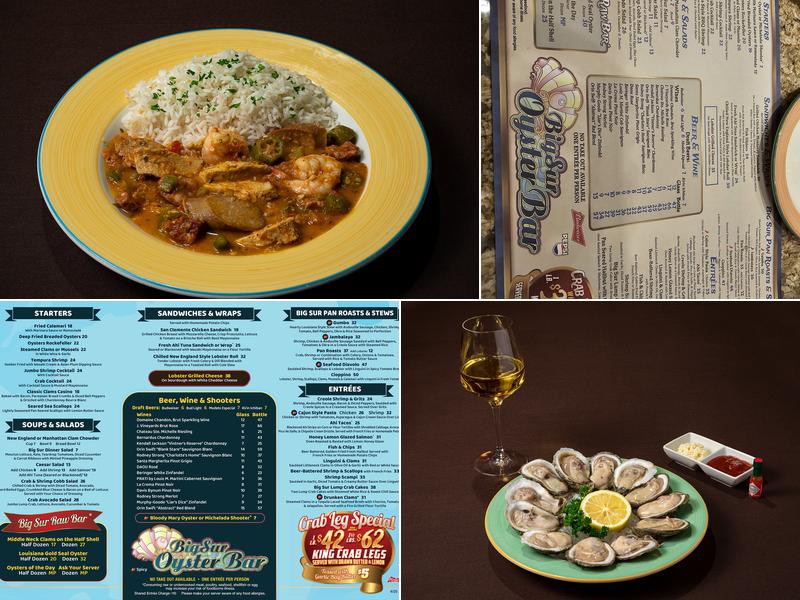 Big Sur Oyster Bar Menu
