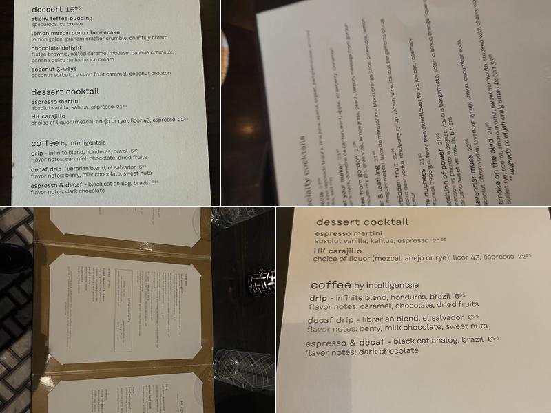 Gordon Ramsay Hell's Kitchen Menu