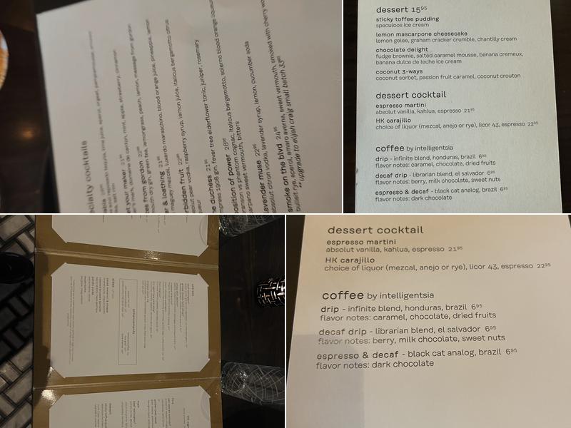 Gordon Ramsay Hell's Kitchen Menu