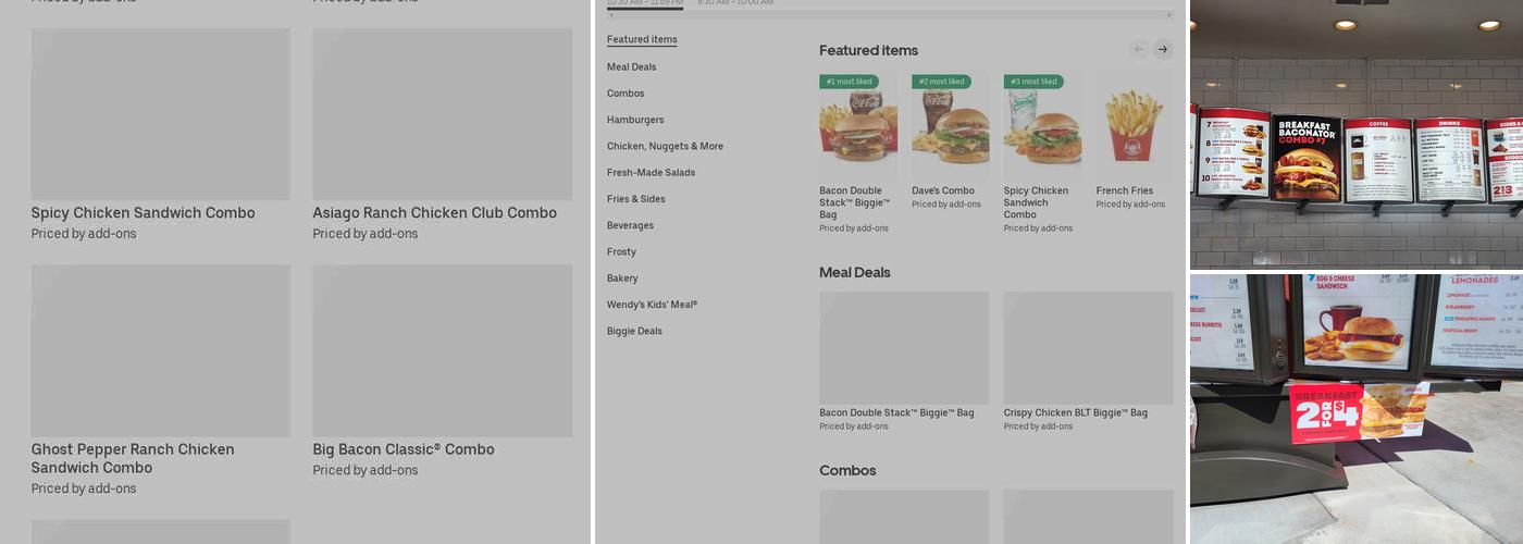 Wendy's Menu