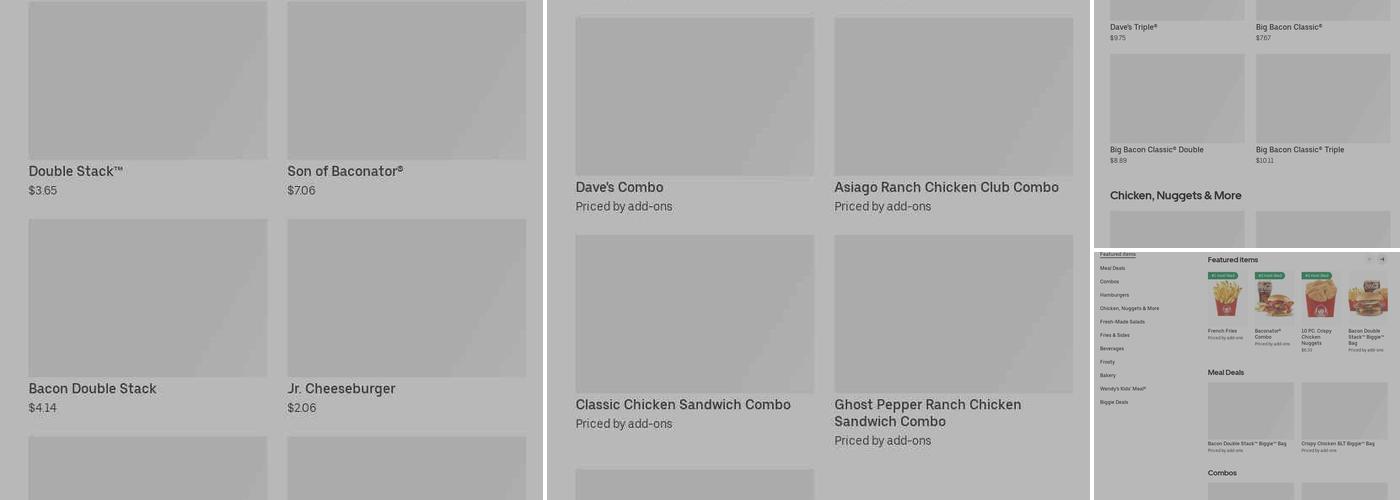 Wendy's Menu