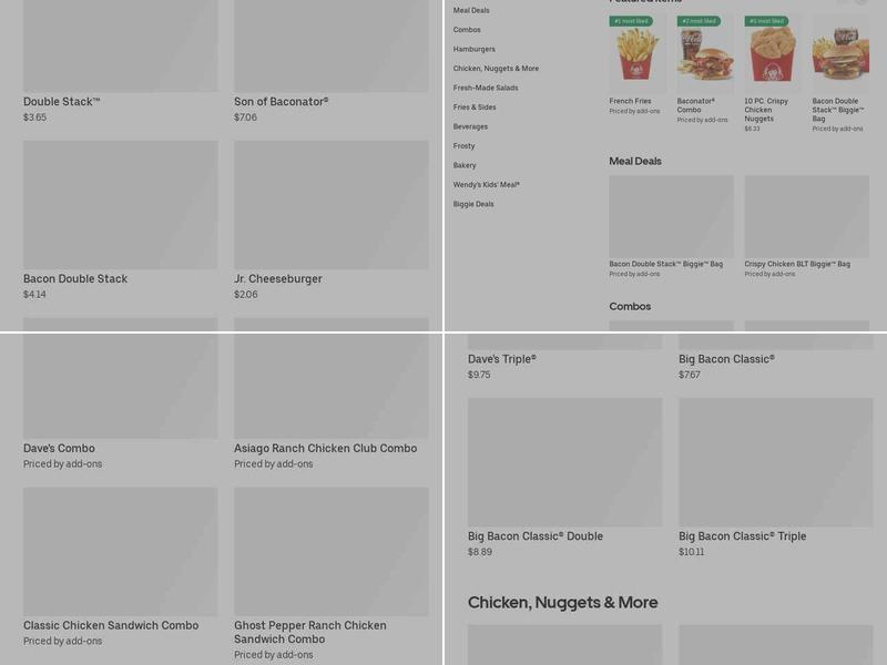 Wendy's Menu