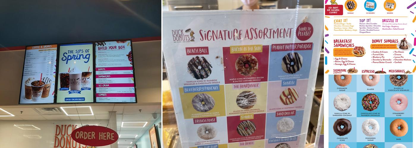 Duck Donuts Menu