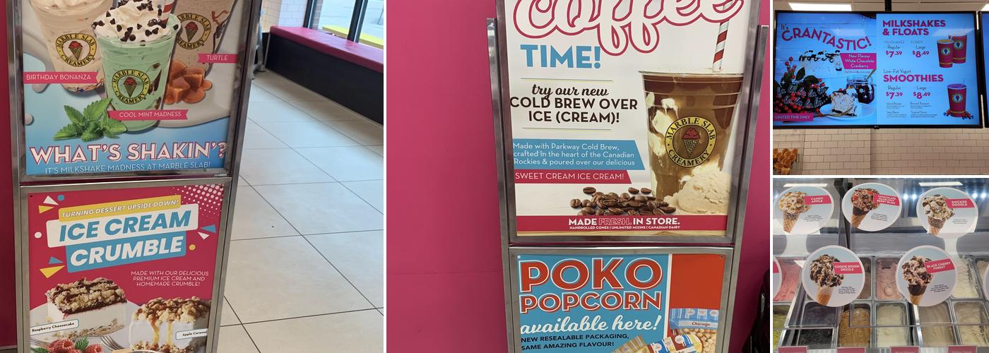 Marble Slab Creamery Menu