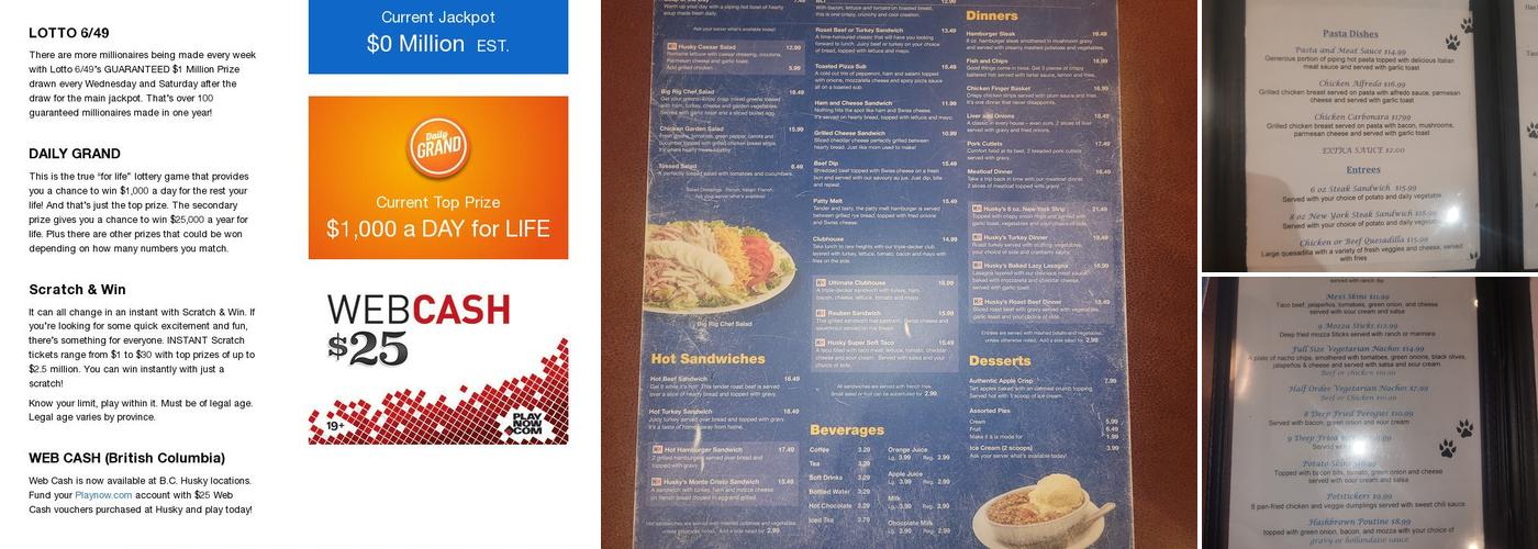 Husky Restaurant and VLT Lounge Menu