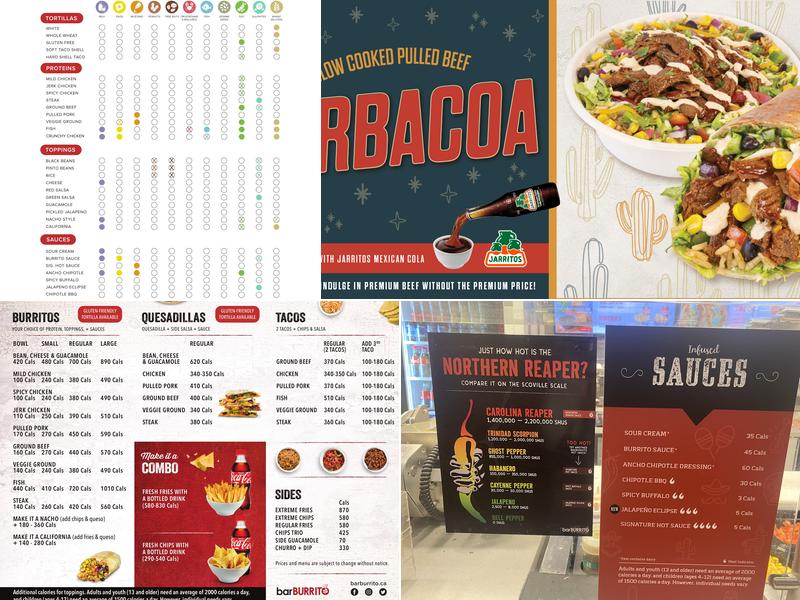 barBURRITO Menu