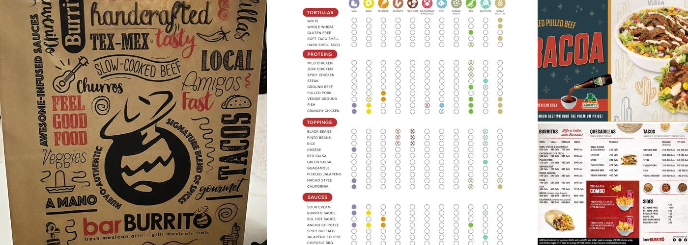 barBURRITO Menu