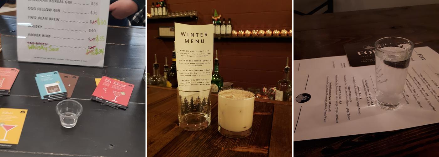 The Fort Distillery Menu