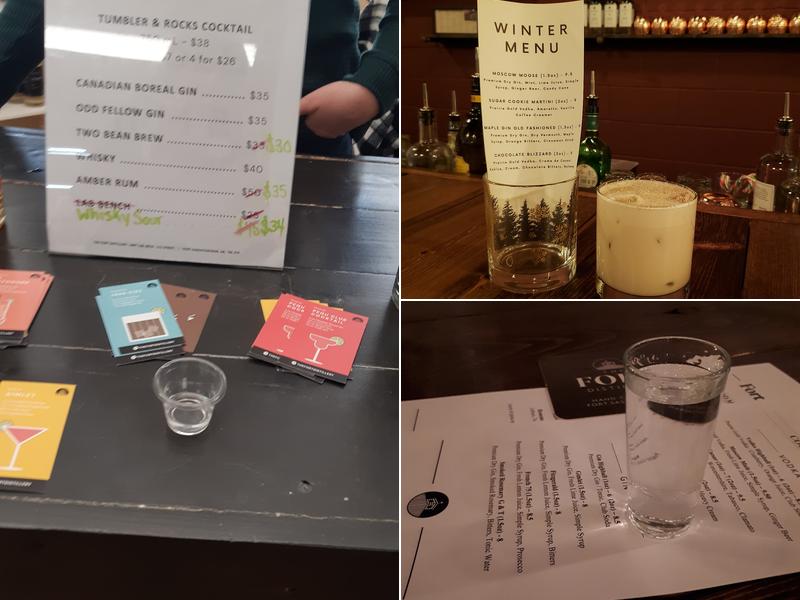 The Fort Distillery Menu