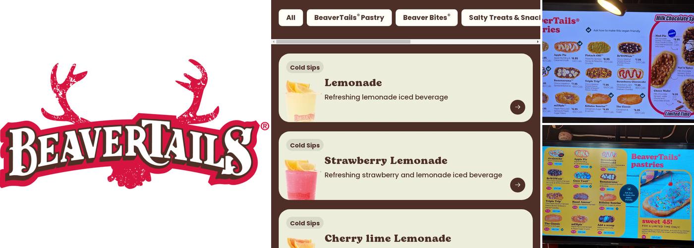 BeaverTails - Queues de Castor (Jasper) Menu