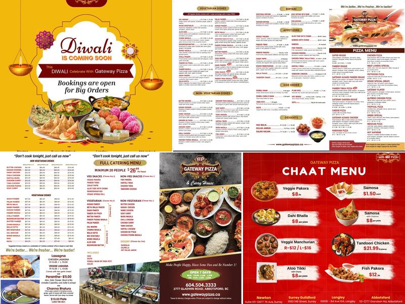 Gateway Pizza & Curry House Menu