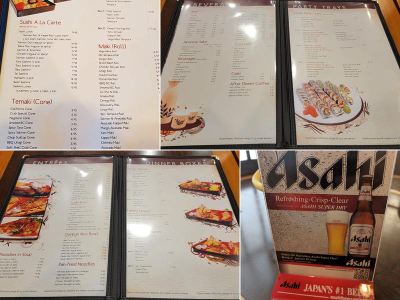 Sui Sha Ya Japanese Restaurant Menu