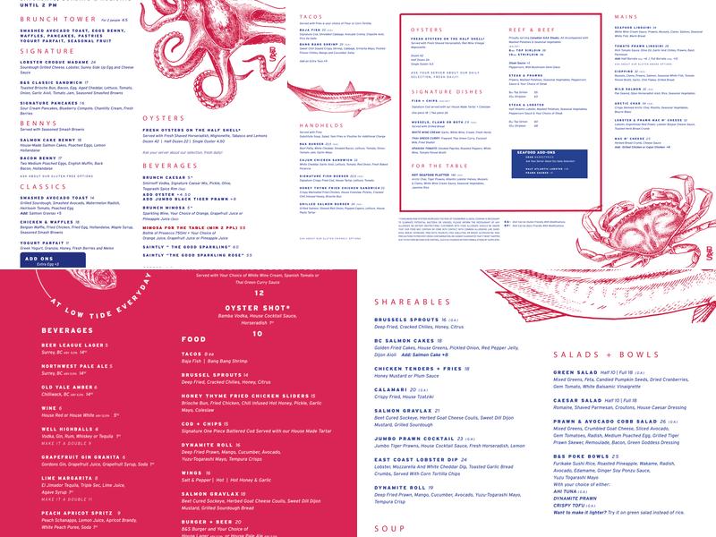 Bow & Stern Abbotsford Menu