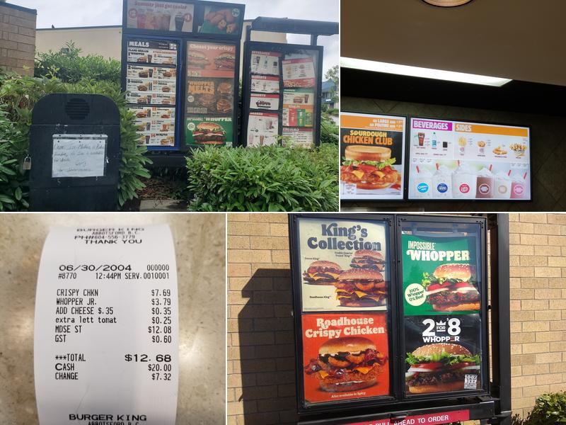 Burger King Menu