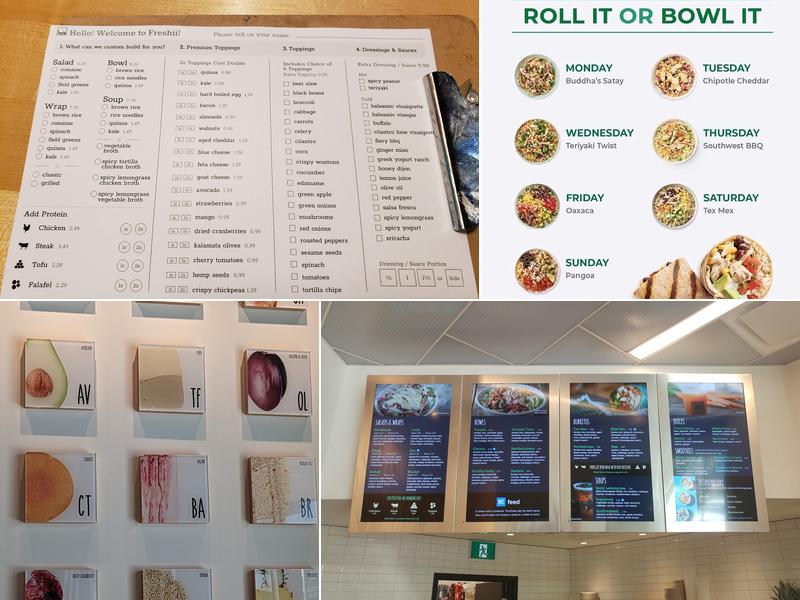 Freshii Menu