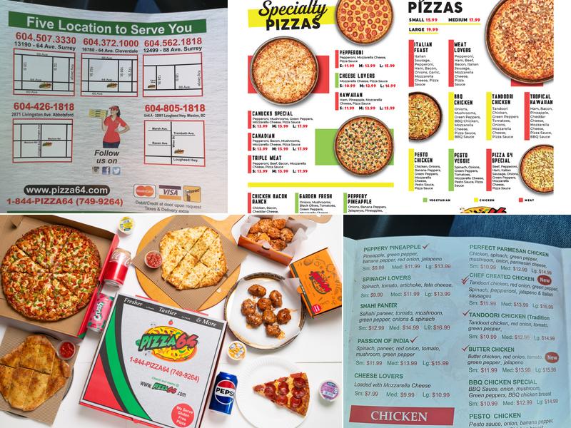 Pizza 64 Menu