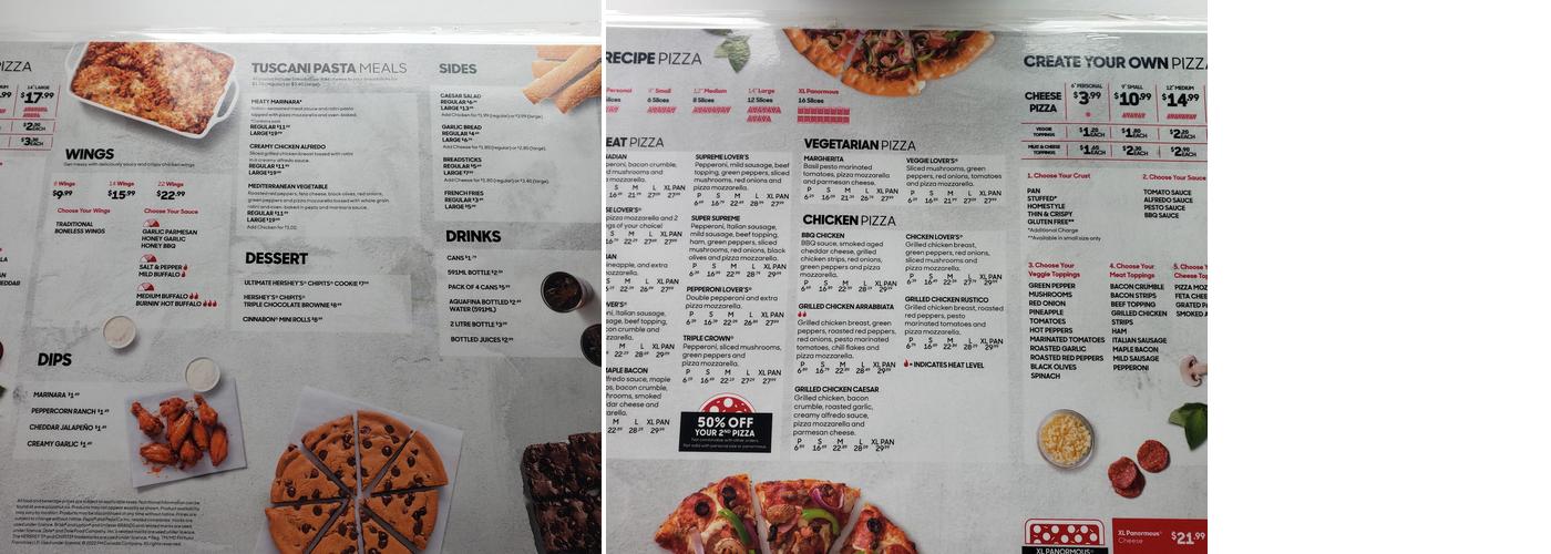 Pizza Hut Menu
