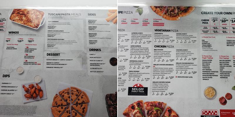 Pizza Hut Menu