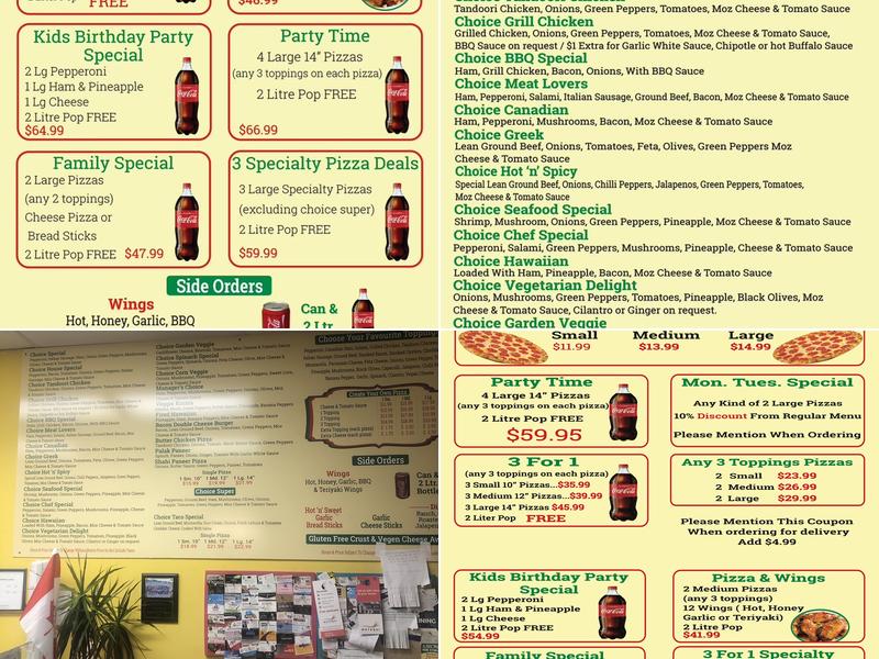 Choice Pizza Ltd Menu