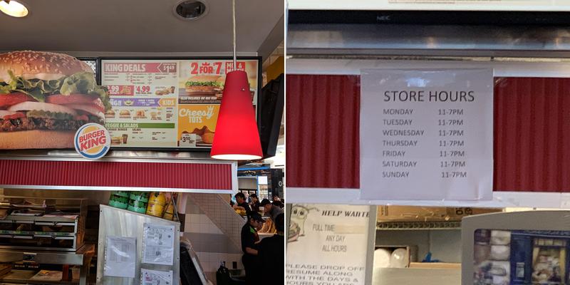 Burger King Menu