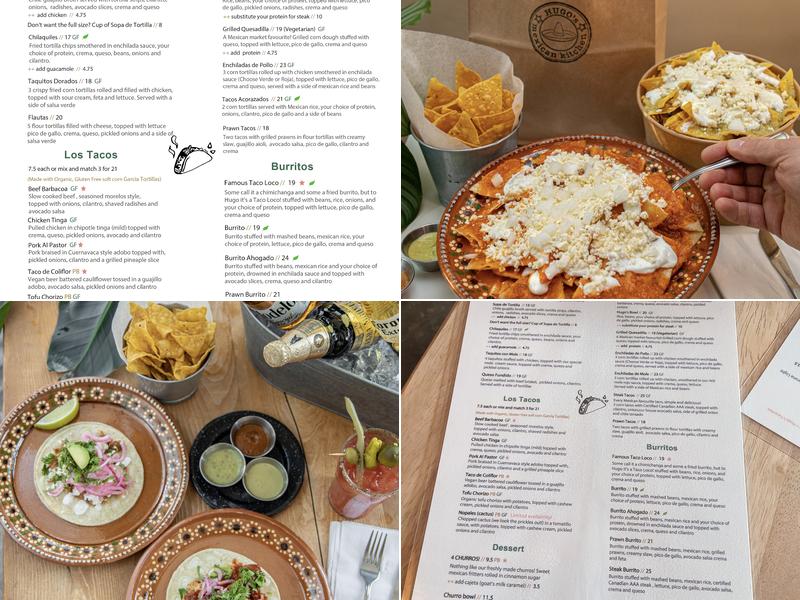 Hugo's Mexican Kitchen Menu